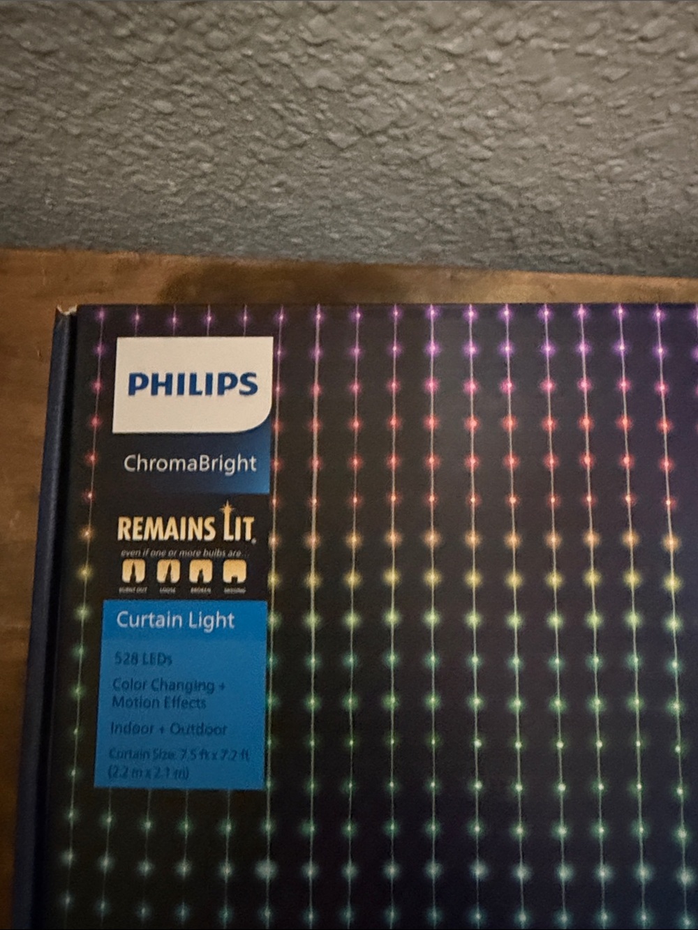 Phillips ChromaBright LED Curtain Light Panel - Multi Color Display New - Picture 5 of 6